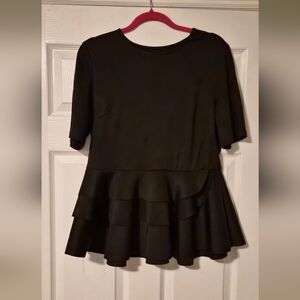 Amazon Black Peplum Blouse